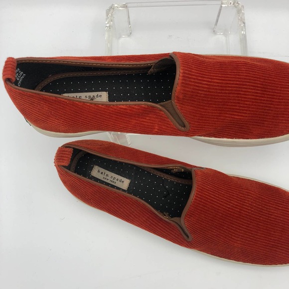 Kate Spade NY Orange Corduroy Slip-On Size 8.5 - Picture 6 of 7